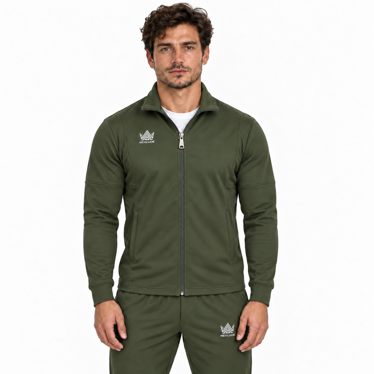 Classic Track jacket olive green