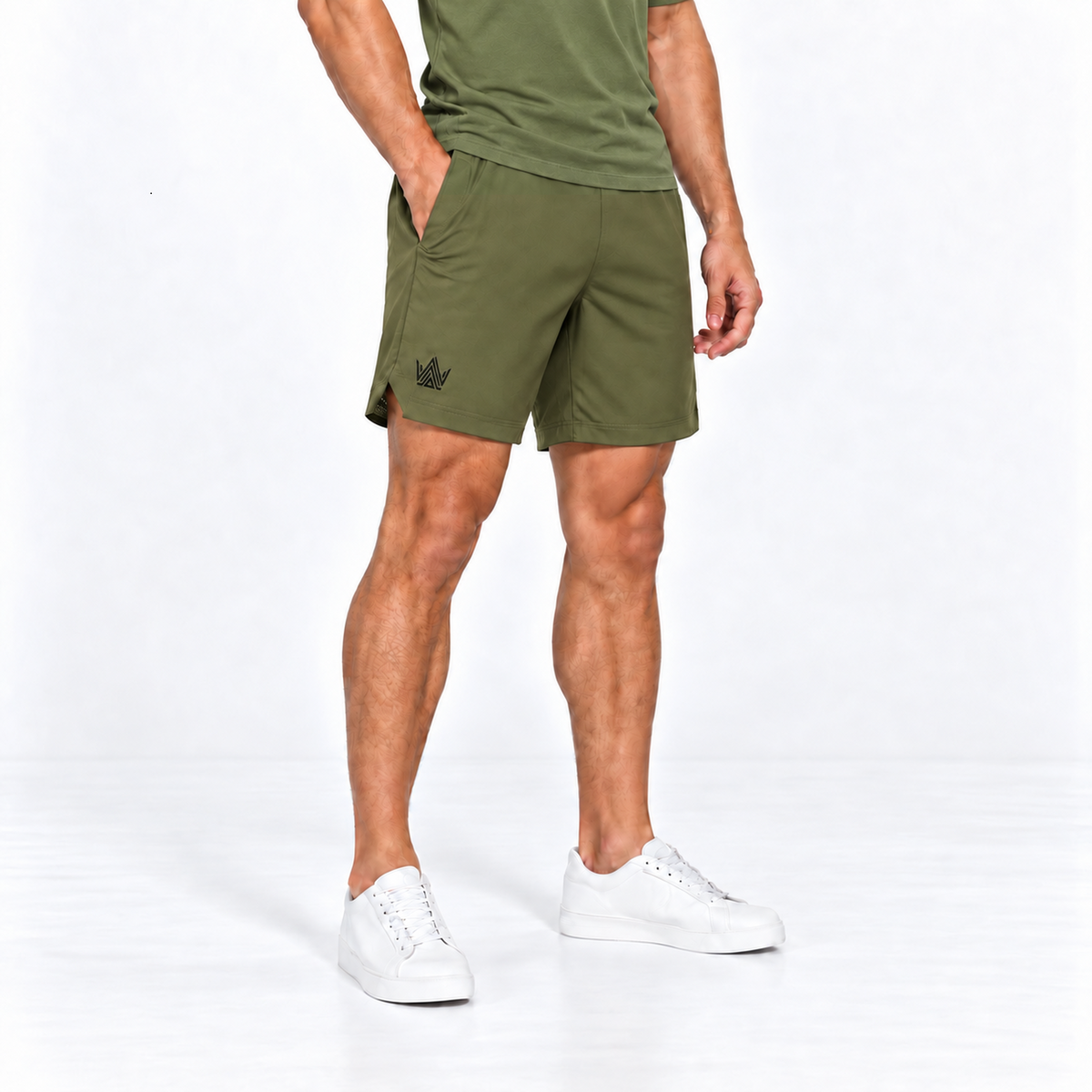 Fit short olive green